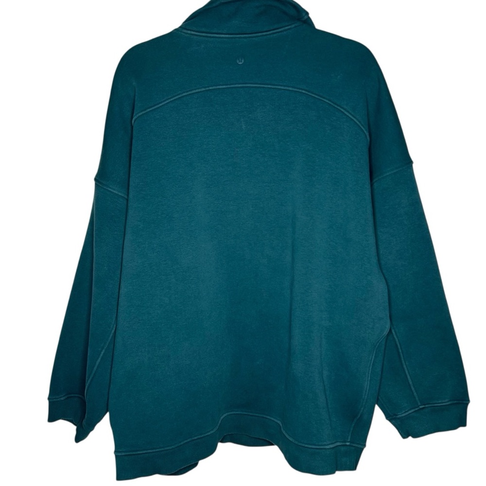 Lululemon Thick Fleece Half Zip Funnel Neck Pullover Teal XL/XXL - Picture 6 of 15